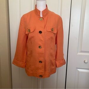 Jones New York Signature Jacket Orange Size Medium
